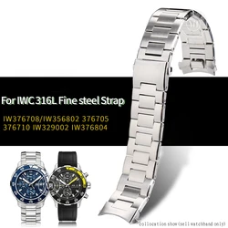 For IWC Aquatimer Family IW376708/IW356802 376705 376710 IW329002 IW376804 Men's strap wristband Solid Stainless Steel Watchband