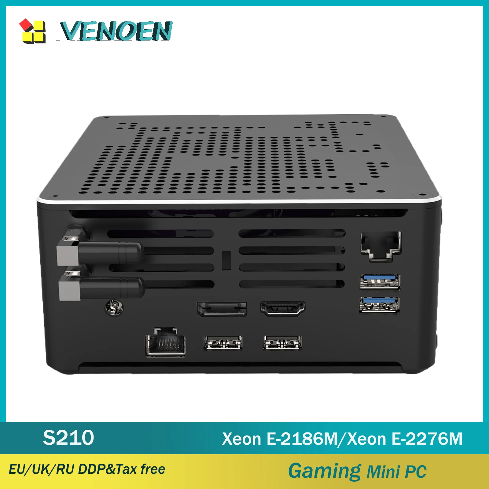 High Processor Mini PC Xeon E-2186M 2276M 2286M DP HDMI USB3.1 Type-C Mutil Display Office Desktop Computer Windows All metal