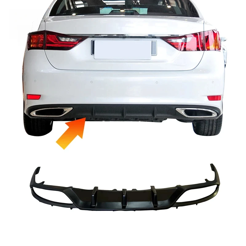 

For GS GS250 2014 Rear Lip Rear Lip Bumper Diffuser Spoiler ABS Plastic Material Car Parts