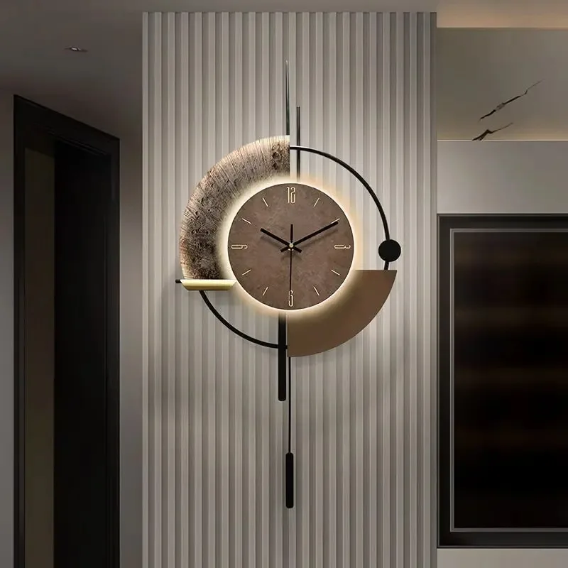 Wall Clocks Silent Luxury Wall Clock Minimalist Unique Clock Living Room Watches Interior Ornaments Accessories Objects