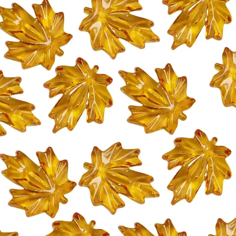 N58C 120pcs Harvest Festival Acrylic Maple Leaves for Taird Table Fall Decoration Shopelishments Home Chilishs