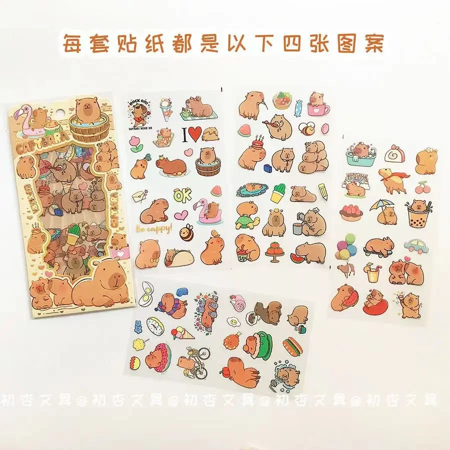 

4 шт., милые классические игрушки, мультяшные животные, морская свинка, домашние наклейки для скрапбукинга, чехол для телефона, украшение для ноутбука