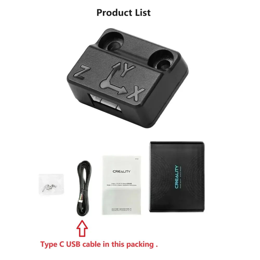 Creality 진동 보정 센서, 정밀 감지 제어, Ender-3 V3 KE 3D 프린터 업그레이드용 울림 감소, ADXL345