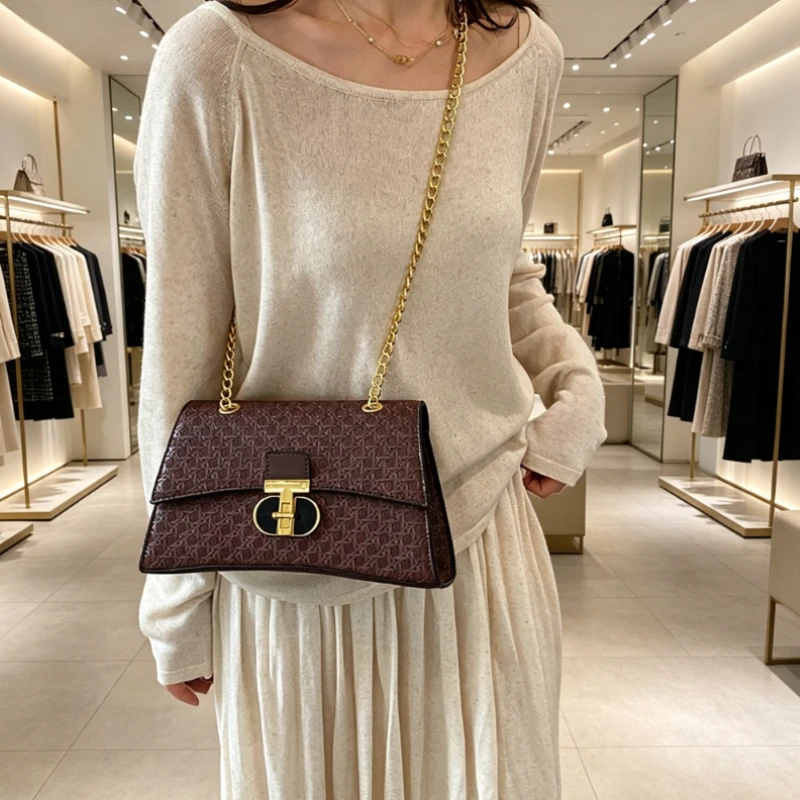 

New fashion design women's crossbody bag, high-end women's chain strap shoulder bag, casual travel handbag