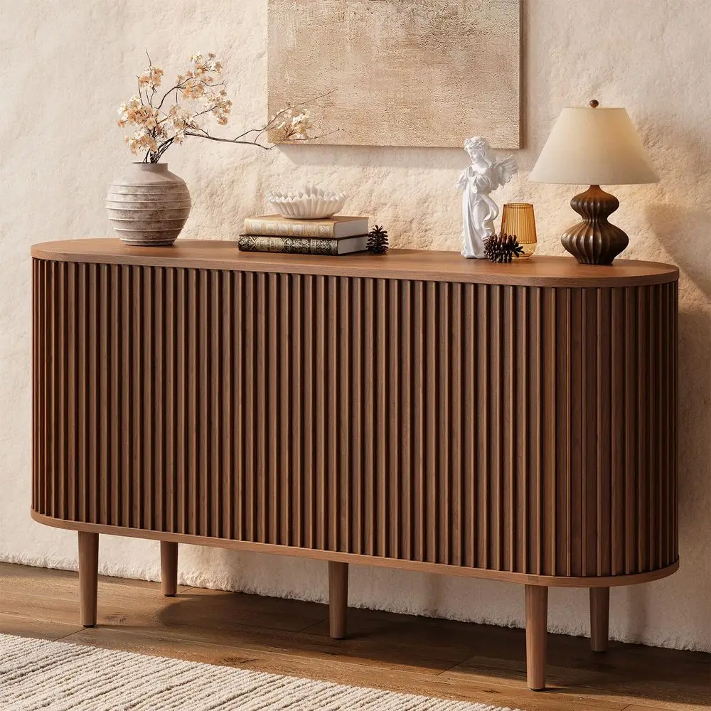 

Буфет-сервант 55 с раздвижными дверцами, в стиле Mid-Century Modern, с местом для хранения и регулируемыми полками