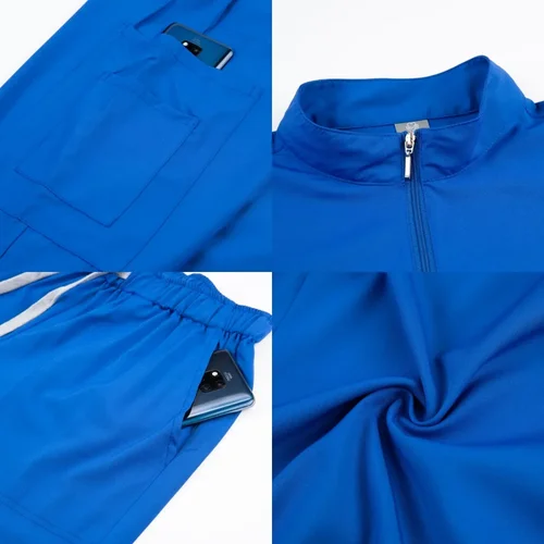 Imagen 2 del producto Uniformes quirúrgicos para mujer, conjuntos de enfermería con bolsillo, pantalones rectos, uniforme de enfermera médica, batas clínicas para salón de belleza, trajes de Hospital