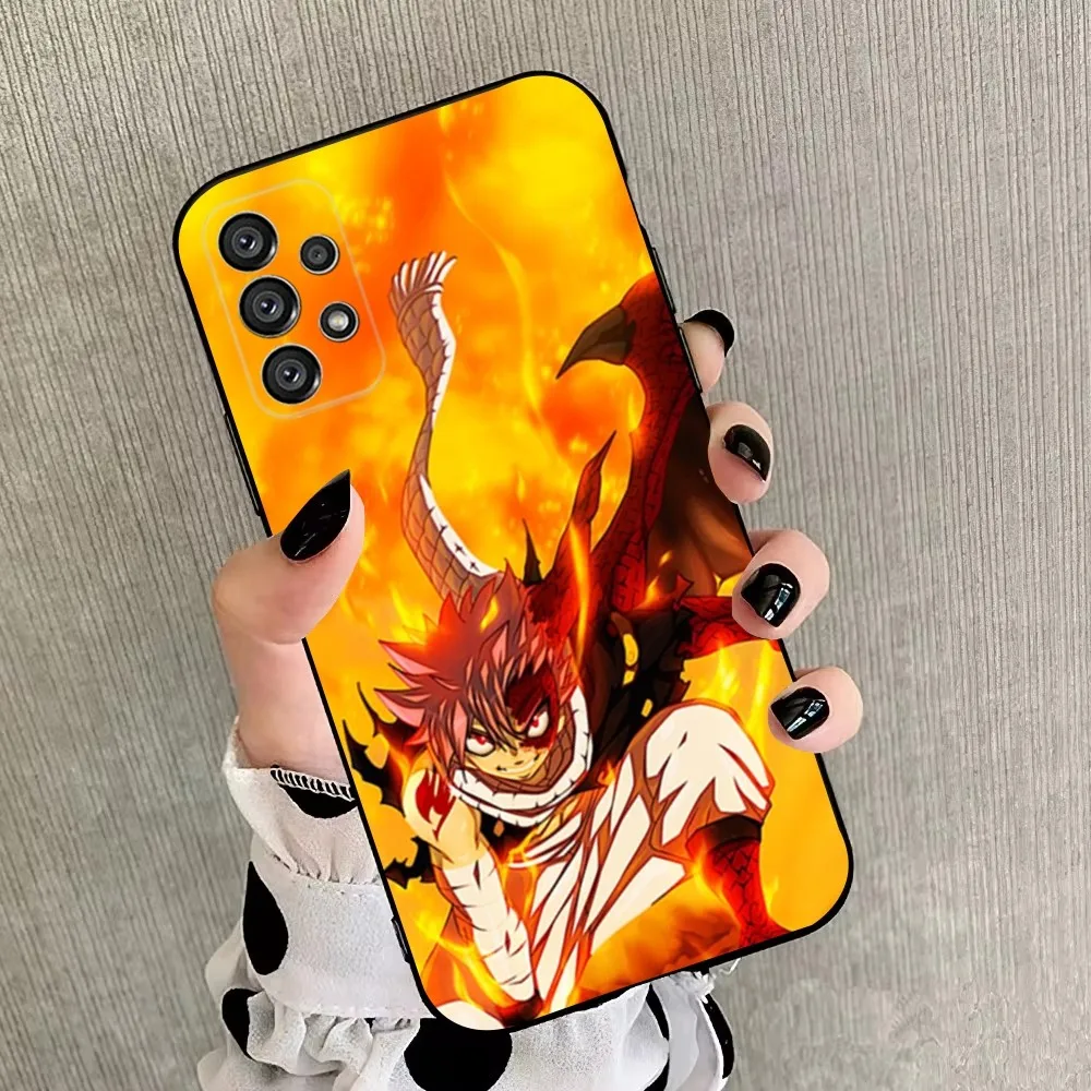 Anime Natsu Dragneel Phone Case For Samsung Galaxy A20,A21s,A22,A31,A32,A52,A53,A72,73,A80,A91 Soft Black Cover