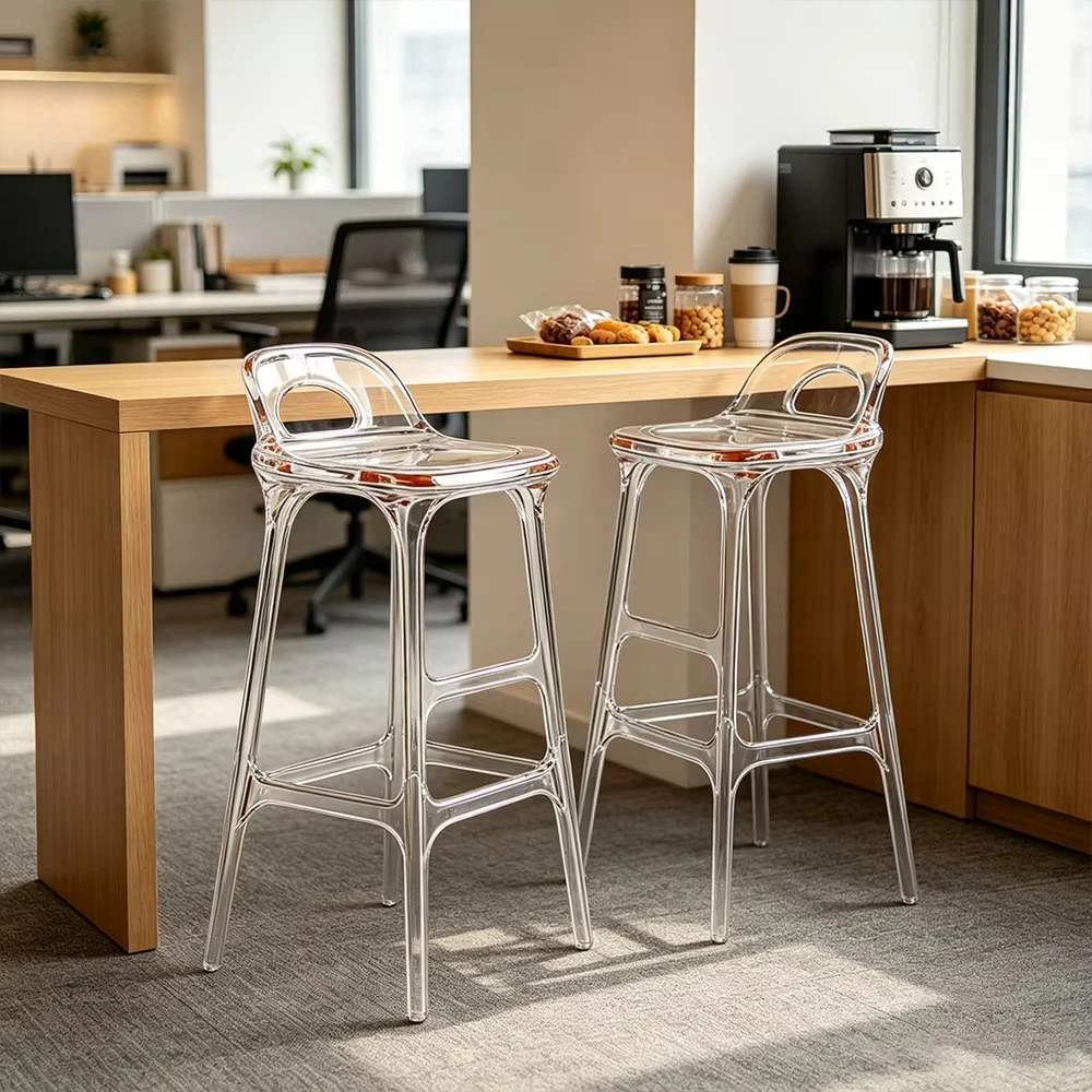 Factory Wholesale Bar Stool Modern Transparent Thickened Resin Luxury Bar Chair for Home Bar Restaurant Kitchen Hotel High Chair