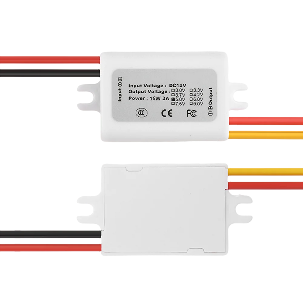 DC 12V to DC 5V 3A Step-down Power Supply DC-DC Converter 15W Power Module Power Converter Module