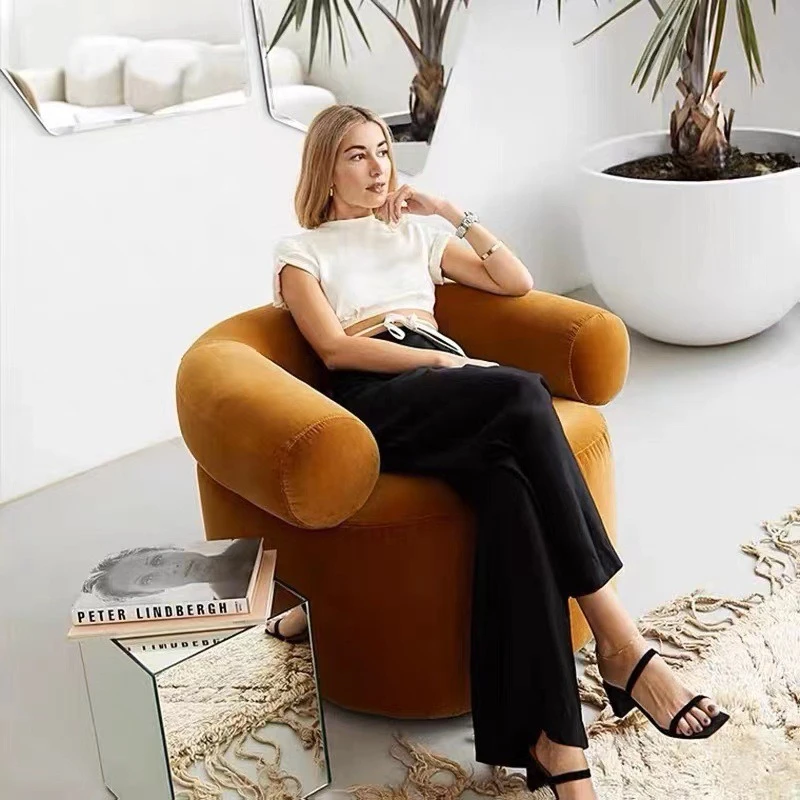 Light luxury lazy sofa living room small apartment home leisure single chair