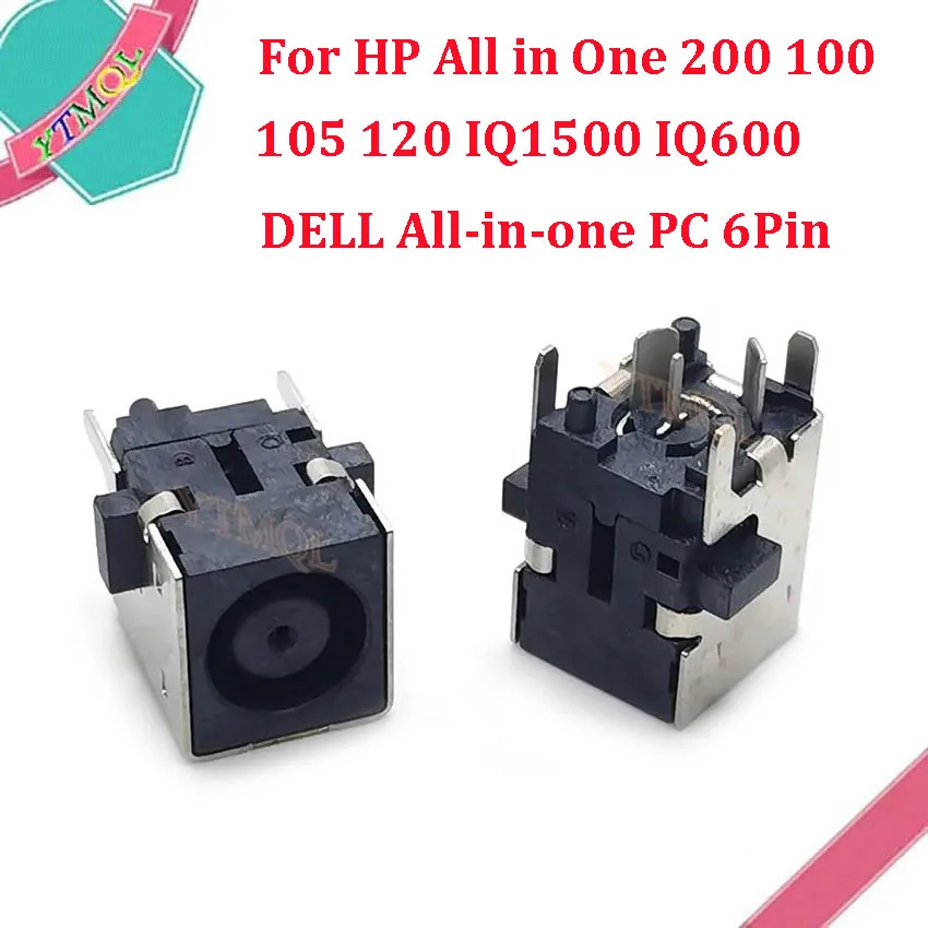 10-100Pcs For HP All in One 200 100 105 120 IQ1500 IQ600 DELL All-in-one PC 6Pin Laptop DC Power Jack Charger Port