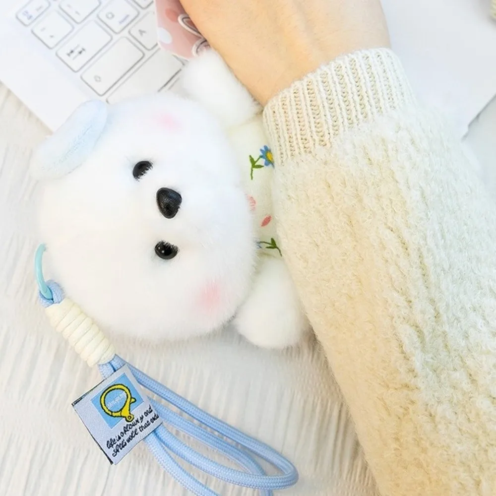 

Fluffy Texture Animal Soft Cute Design Cartoon Animal Protection Floral Dress Adjustable Lanyard Simulation Comfort