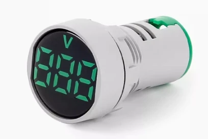 Indicator light mini circular voltmeter with bright surface AC20-500V