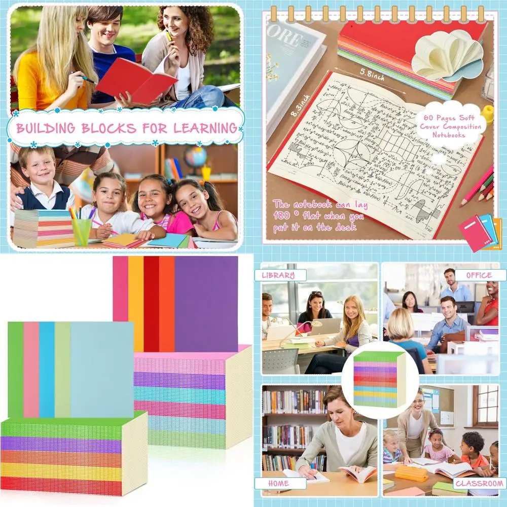 

Набор из 100 тетрадей формата А5/А6 в линейку — блокноты с разлиновкой для путешествий, заметок или использования в классе