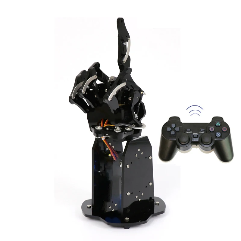 Assembled Bionic Hand Robotic Palm 5 DOF Bionic Robot Hand Claw Palm Manipulator for Programmable 5 Fingers Servo Control Kit