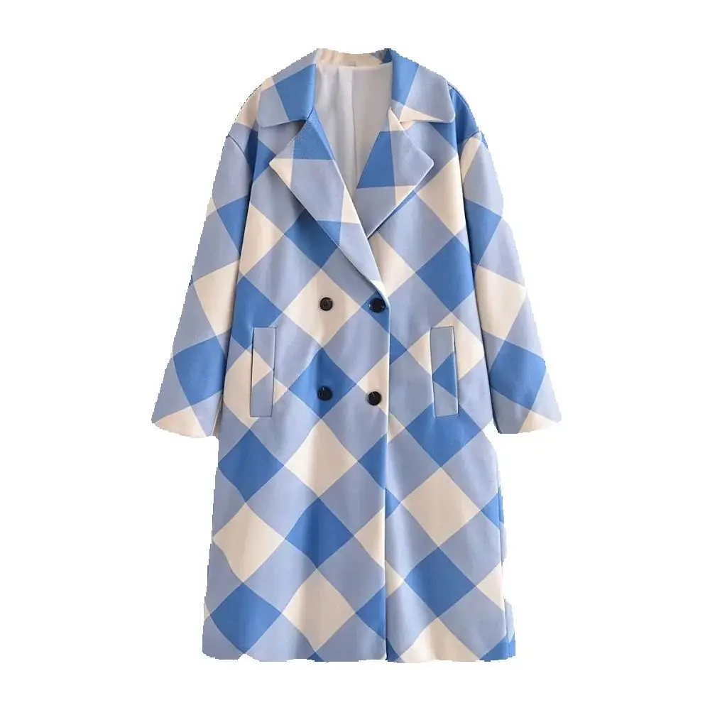 

Women's Knitted Loose Top with Collar Long Sleeve Pocket Button Pattern Autumn and Winter New Style Woolen Coat