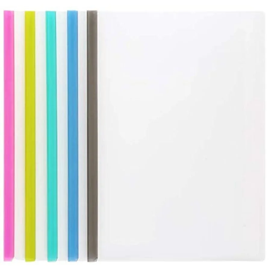 File Folder Clear Sliding Bar Report Covers with UType Sliding Bar 40 Sheet Capacity Office School Supplies Transparent Resume
