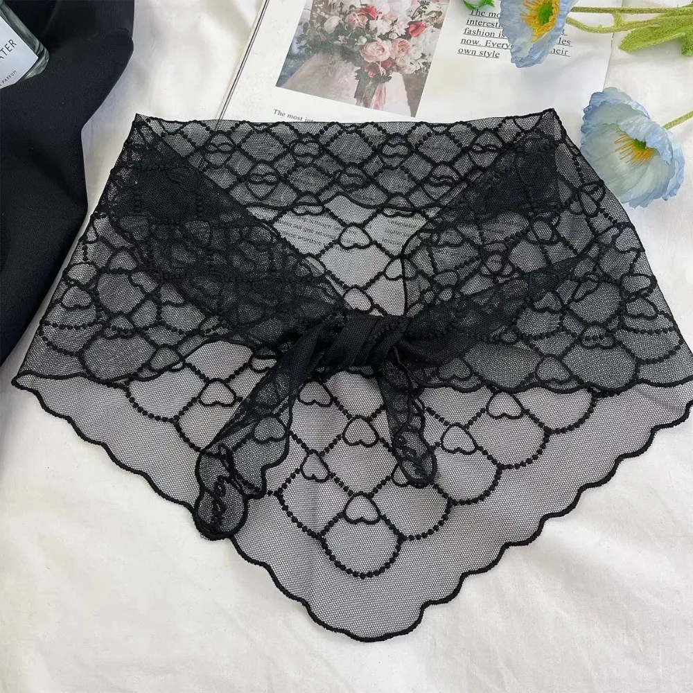 

Elegant Love Heart Lace Scarves Korean Style Headkerchief Bandanas Shawl Headscarf Headband Triangle Hijab Scarf Vacation