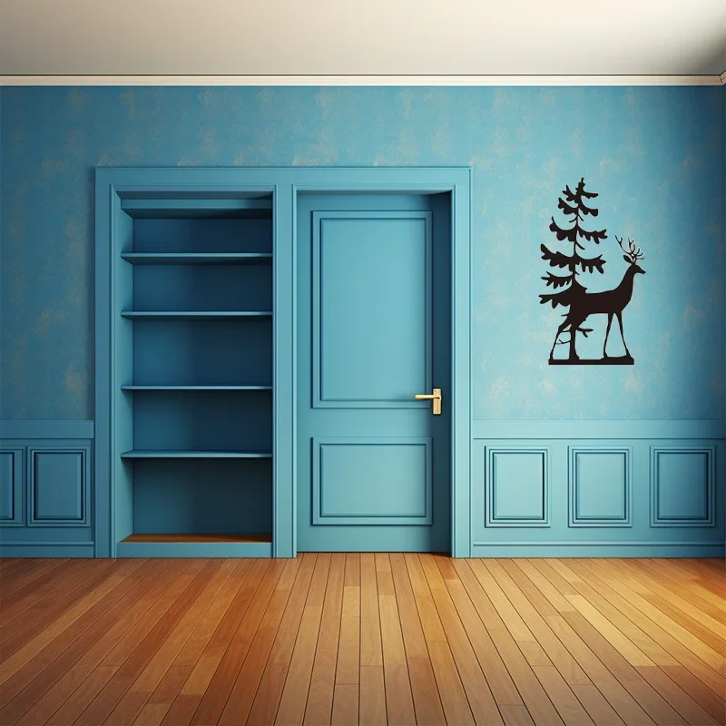 1pc immagine da appendere alla parete con motivo scoiattolo e alce, prodotto artigianale in metallo, decorazione per la casa da giardino all'aperto, decorazione per soggiorno al coperto