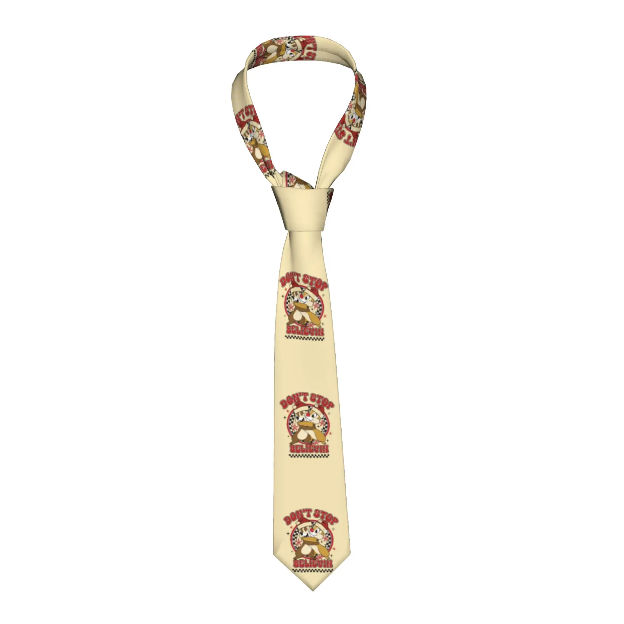 

Мужской шелковый галстук с мультяшным принтом Чип и Дейл, на заказ, для вечеринок, в стиле кавай