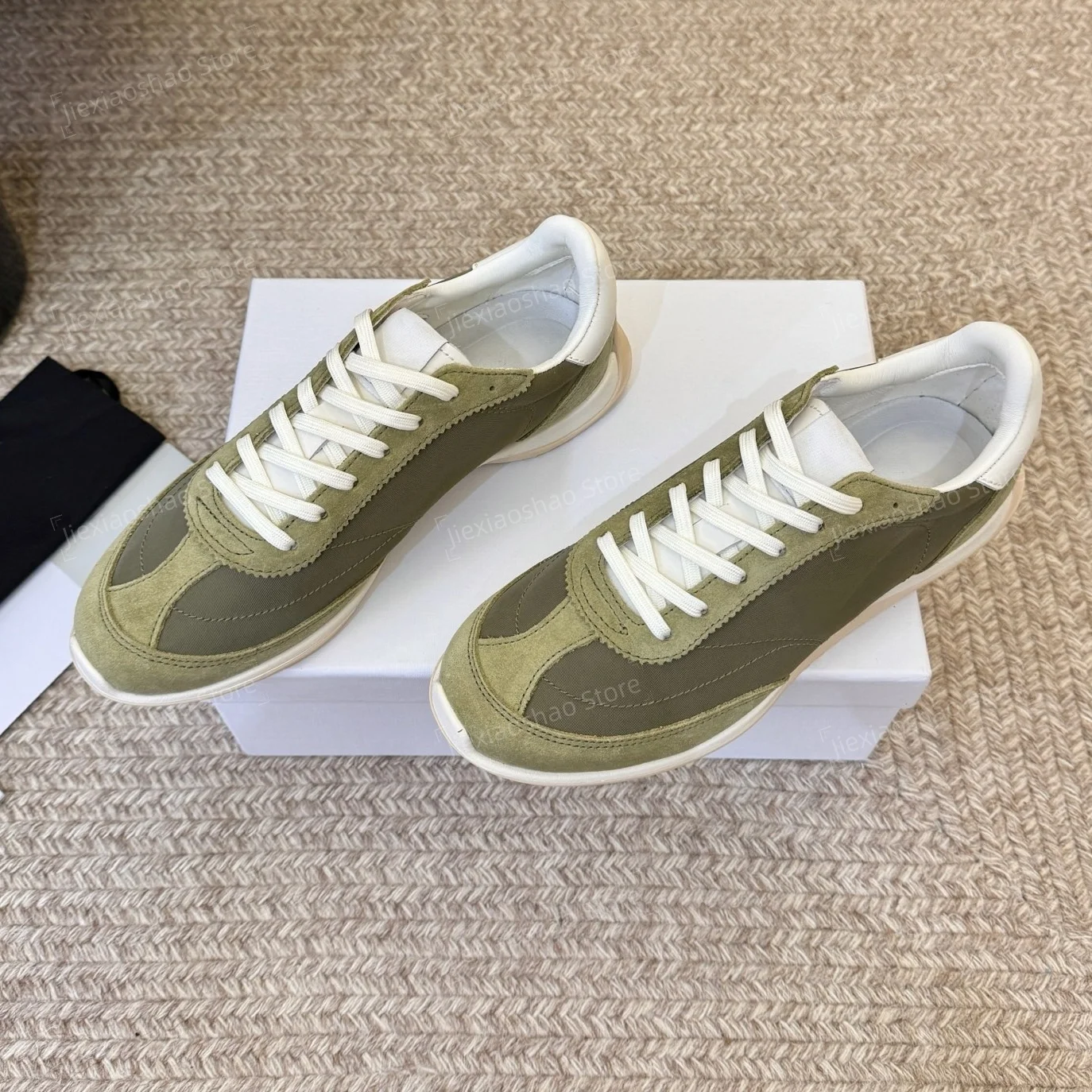 Women Shoes Tennis - All-Season Cow Suede Round-Toe Lace-Up Sneakers