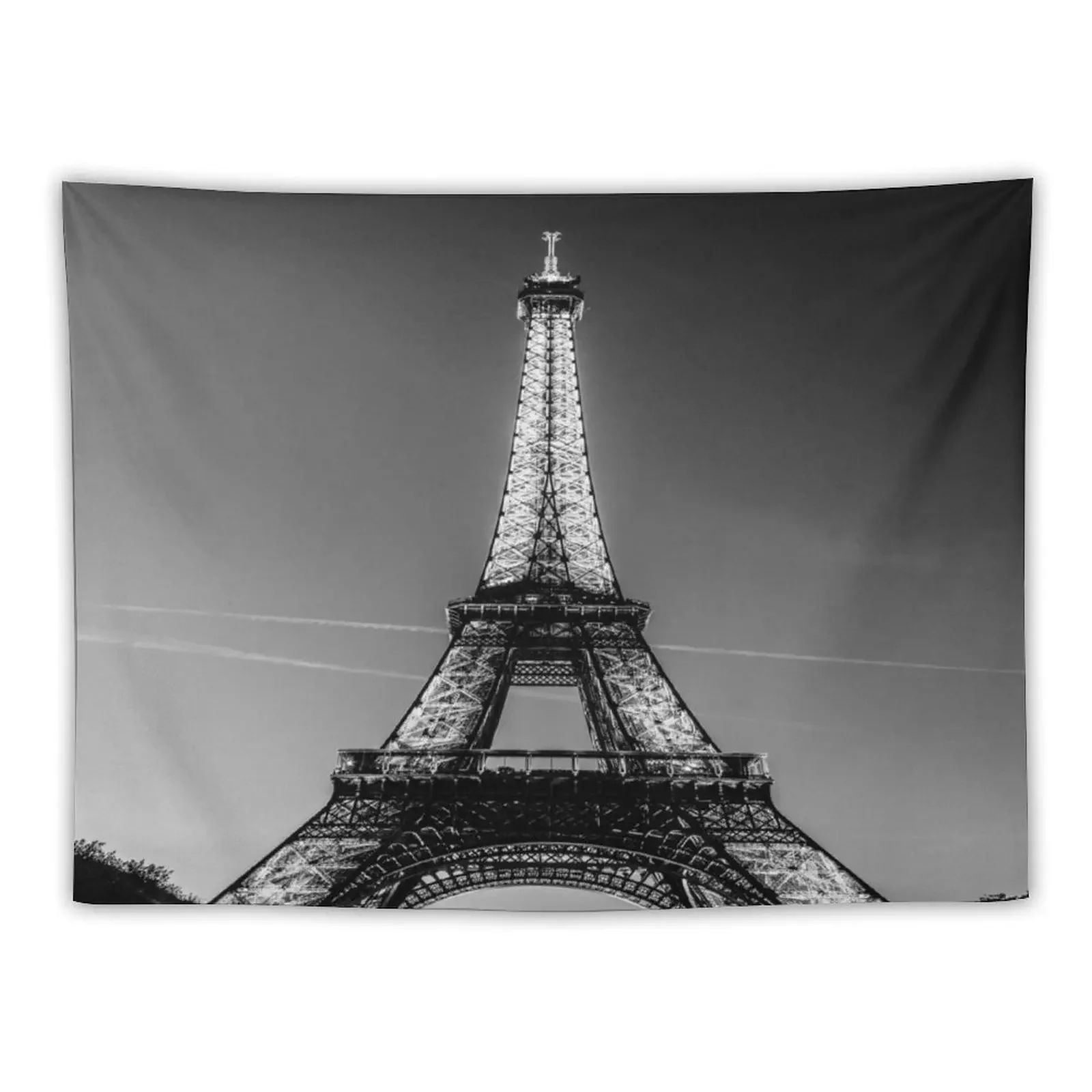 

Гобелен с изображением Эйфелевой башни и заката (черно-белый), украшение для комнаты в эстетике, Настенный Ковер, настенный гобелен