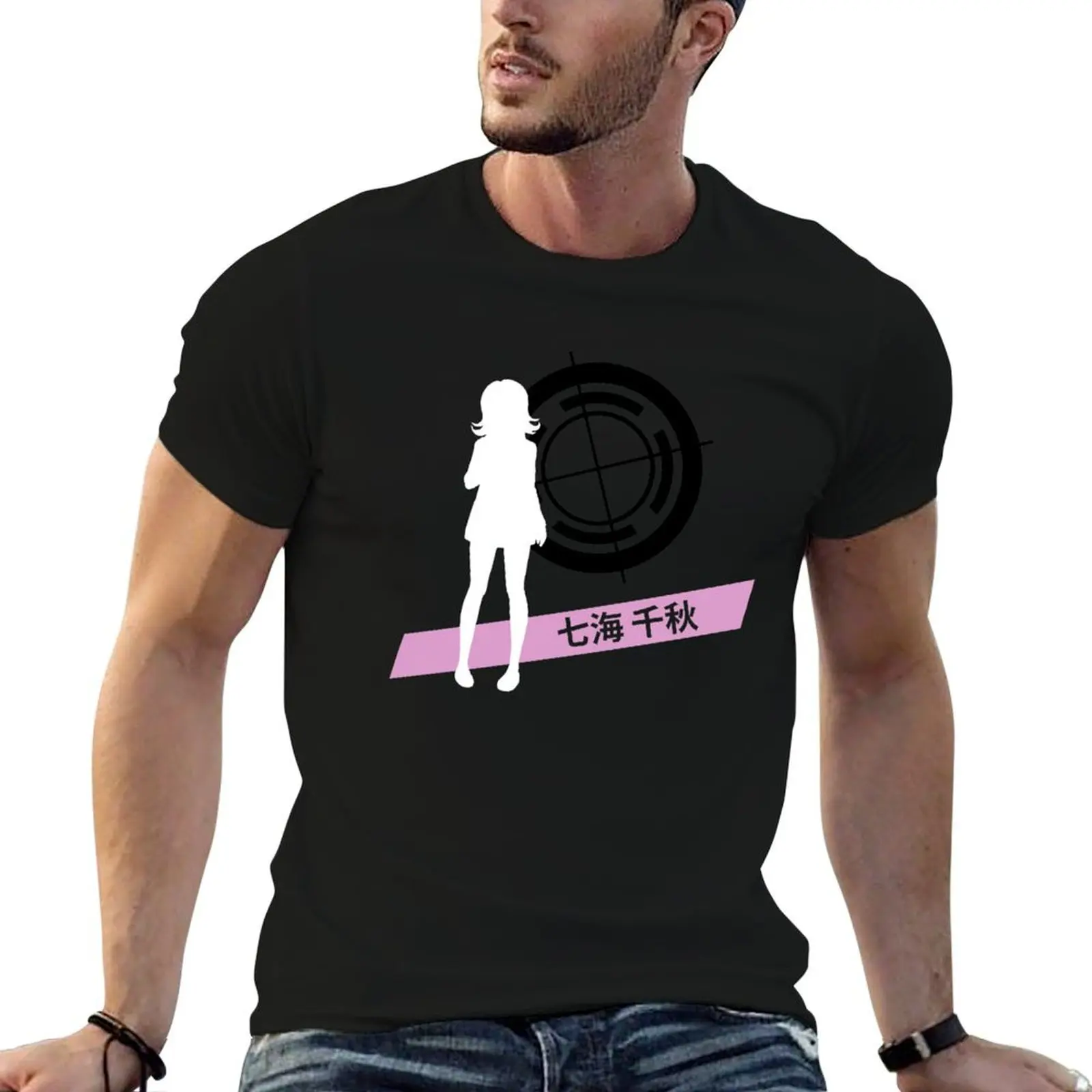 Chiaki Nanami Silhouette T-Shirt Large Size Loose Casual Tee