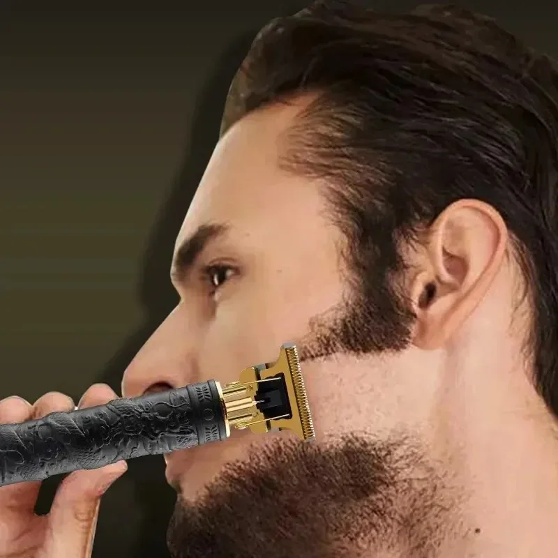 Electric Haircutter For Men Black Long Dragon USB Charging Electric Engraving Haircutter Barber Shop Electric Faders Shaved ABS7 image 2