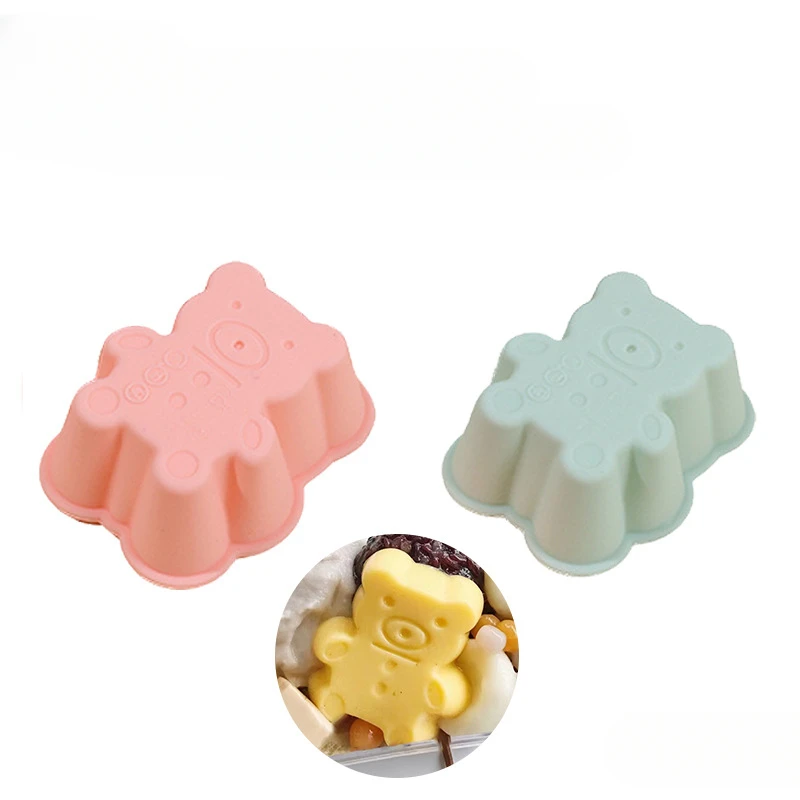 Lovely Bear Form Cake Mold Silicone Mold Muffin Cupcake Baking Tools Cooking Bakeware Maker Pudding Jelly Mold Kitchen Tools