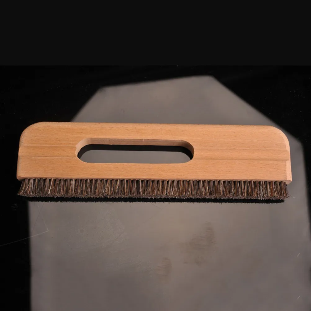 Large Brown Fiber Wallpaper Brush Single Hole Wood Handle Bristle Brush Wallpaper Smoother Wall Construction Tool Hang-Up Hole
