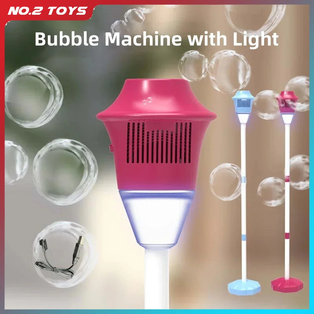 Street Lamp Bubble Machine Automatic Bubble Blowing Toy Outdoor Electric Bubble Blower Wand Children's Toy Party Christmas Gifts