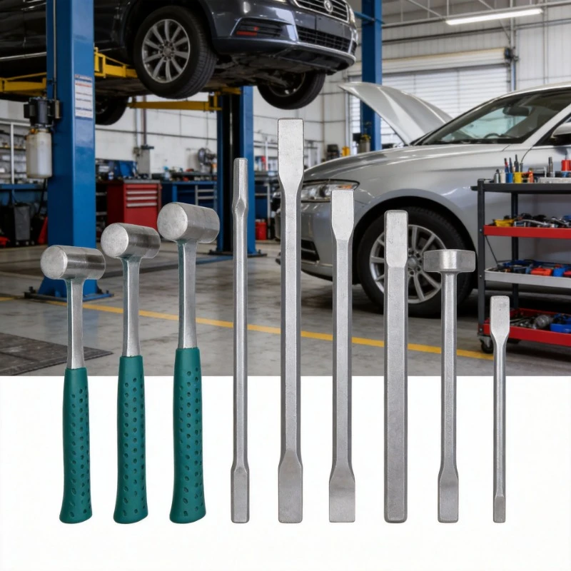 

9-Piece Sheet Metal Dent Repair Tool Set with Concave Auto Body Hammer Flat Head Horn Tools for Car Bodywork