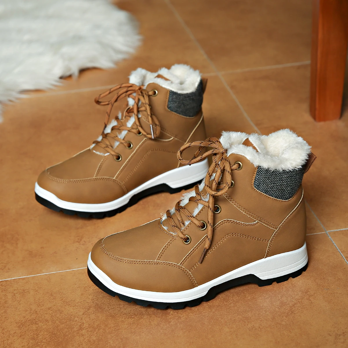 2024  Boots Waterproof Snow Boots Winter New Cashmere Warm Thick Soles Cotton Shoe for Women New Collection Women