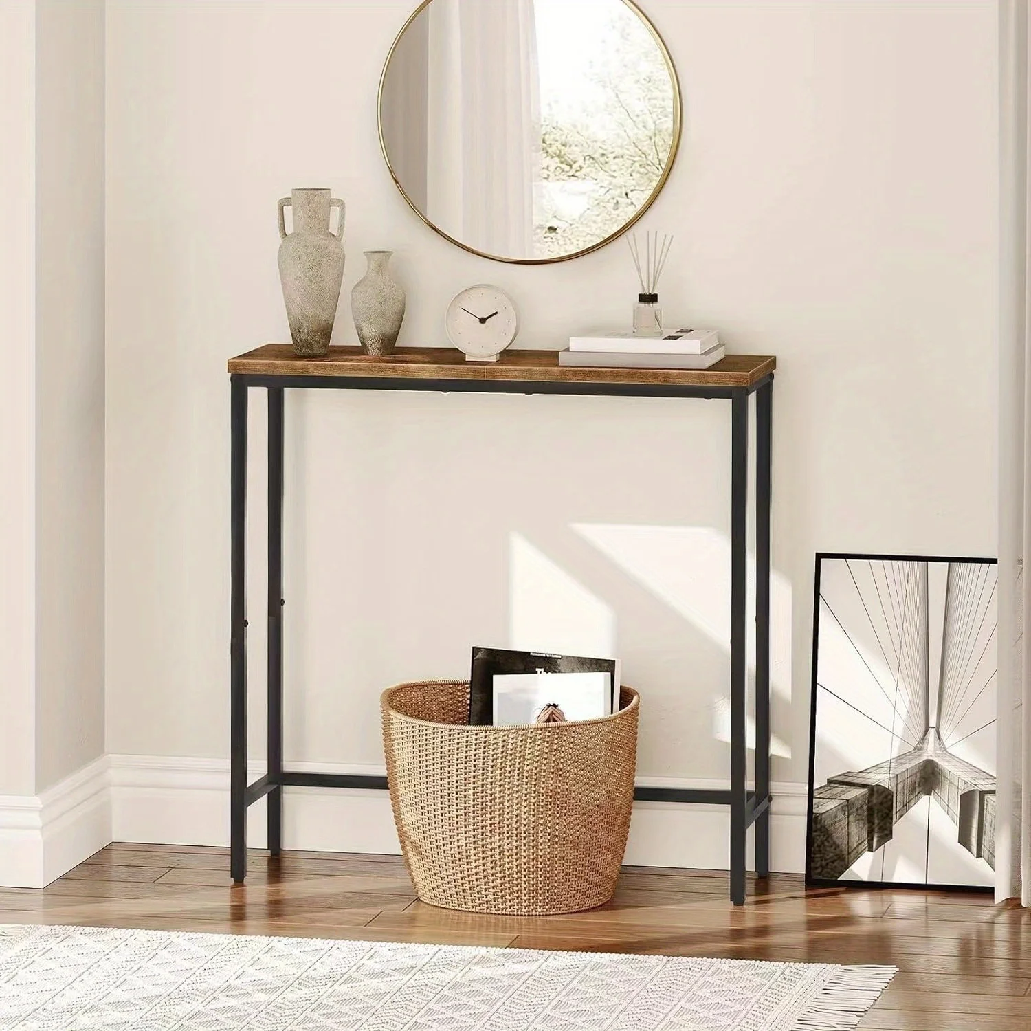 Console Table - Industrial Modern Entryway Table,Living Room,Office - Console Table for Entryway/living Room image 2