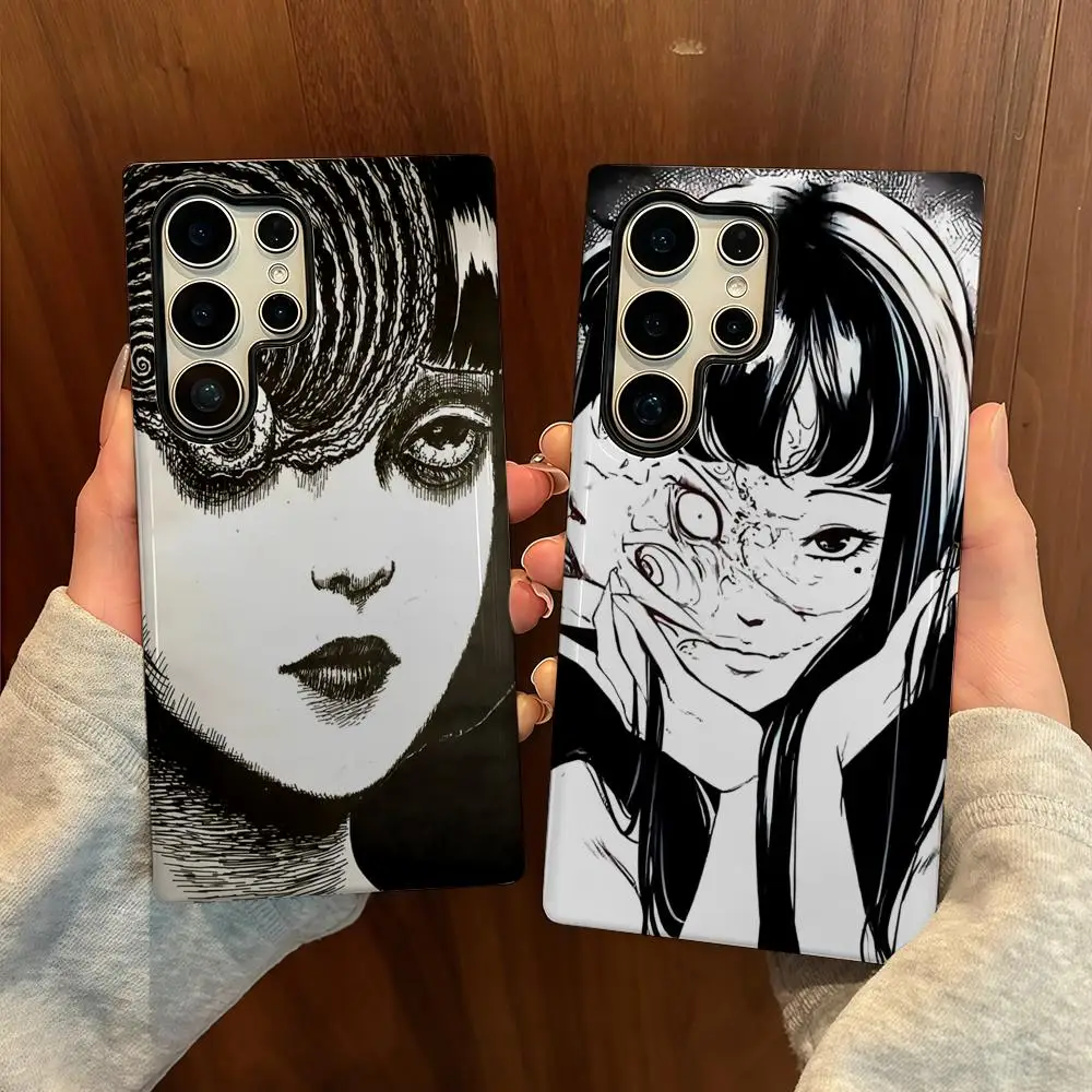 

Anime T-Tomie Fujou Phone Case For Samsung S25 Film Shell Luxury GalaxyS24Ultra 23plus S22 21 A56 36 26 16 Double layer Cover
