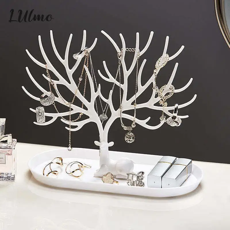 Multi Use Deer Head Rack Earrings Rings Necklace Keys Holder Sundries Organizer Storage Jewelry Display Stand Home Decoraion