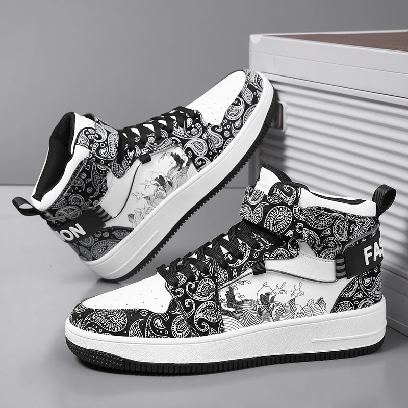 أحذية رجالي مجلس 2025 جديدة عالية قطع سميكة وحيد الارتفاع زيادة الاتجاه الشارع حذاء كاجوال شقة أحذية رياضية مريحة للرجال #2