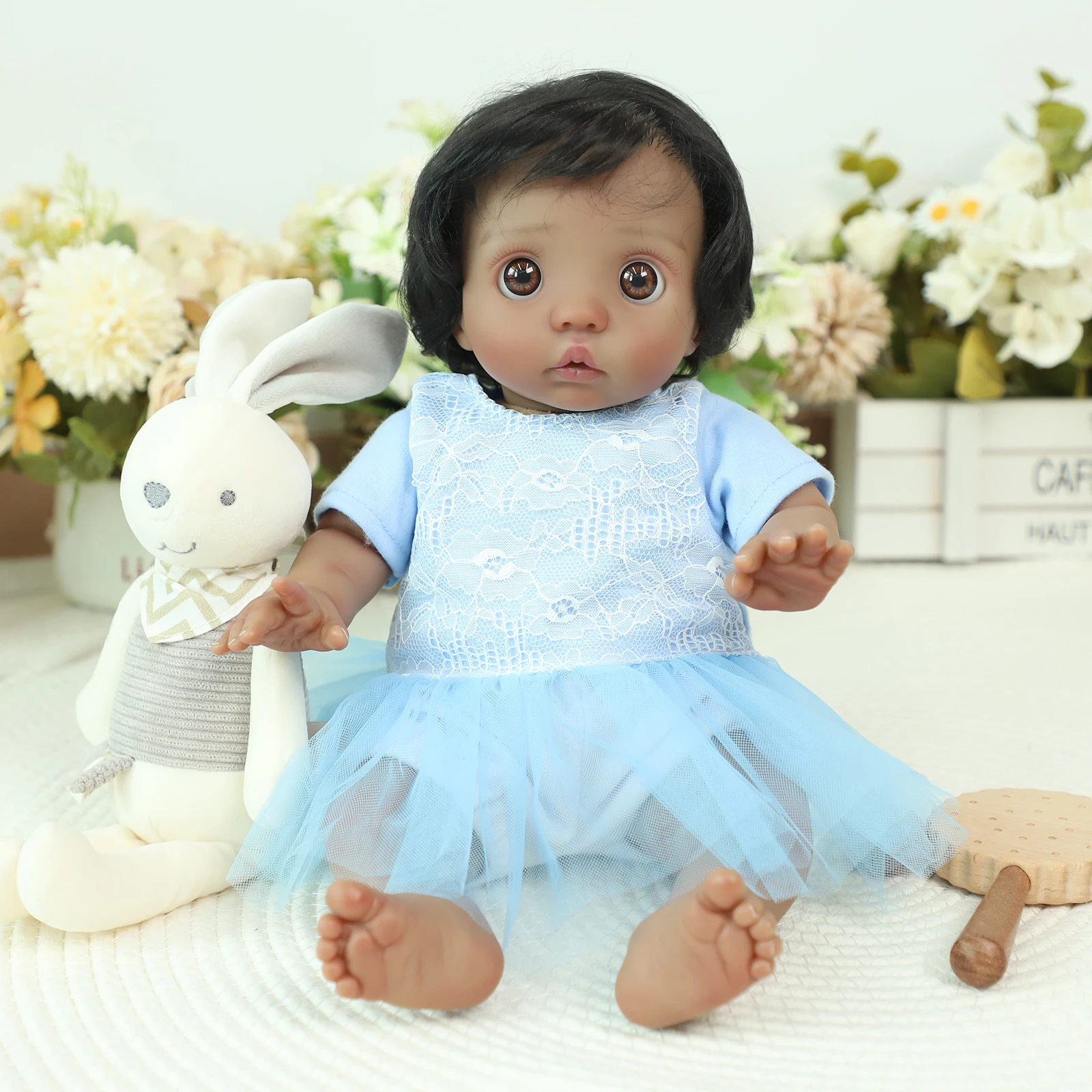 Bonecas reborn realistas, 20 polegadas, bonecas recém-nascidas realistas, corpo de pano macio com brinquedo de alimentação para crianças de 3 anos ou mais