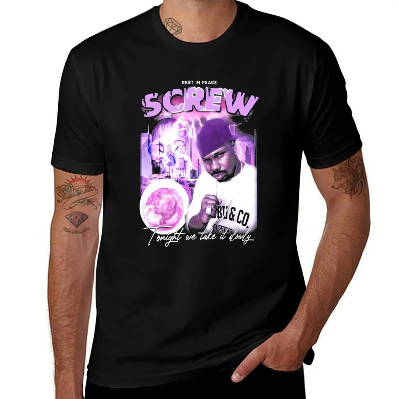 

DJ Screw T-Shirt man t shirt designer anime t shirts oversize man t shirts for men casual T-shirt