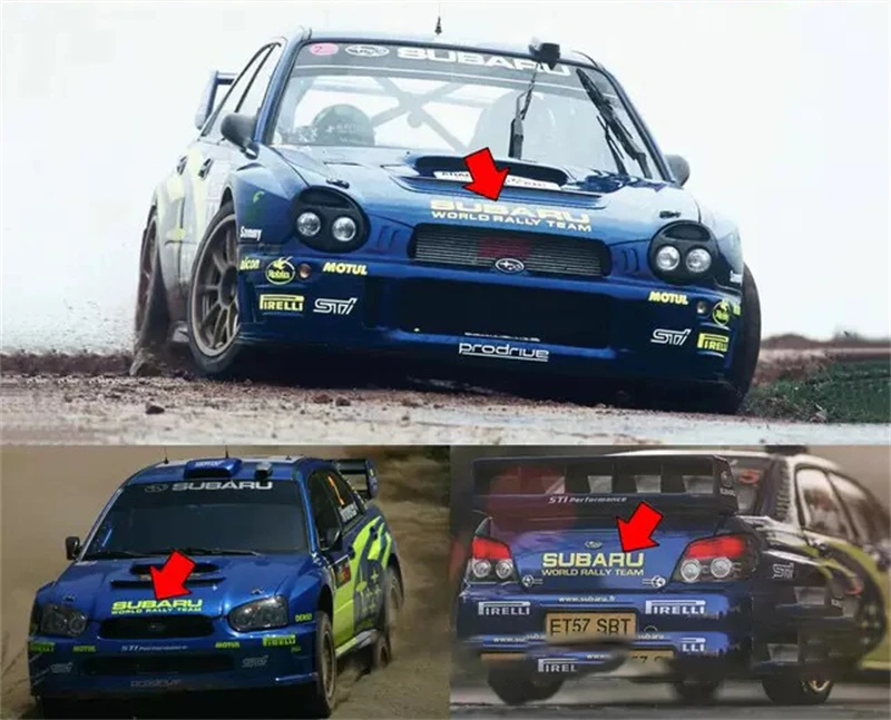 

Подходит для Subaru World Rally Team Subaru STI Rally, передняя крышка и задняя коробка, автомобильные наклейки