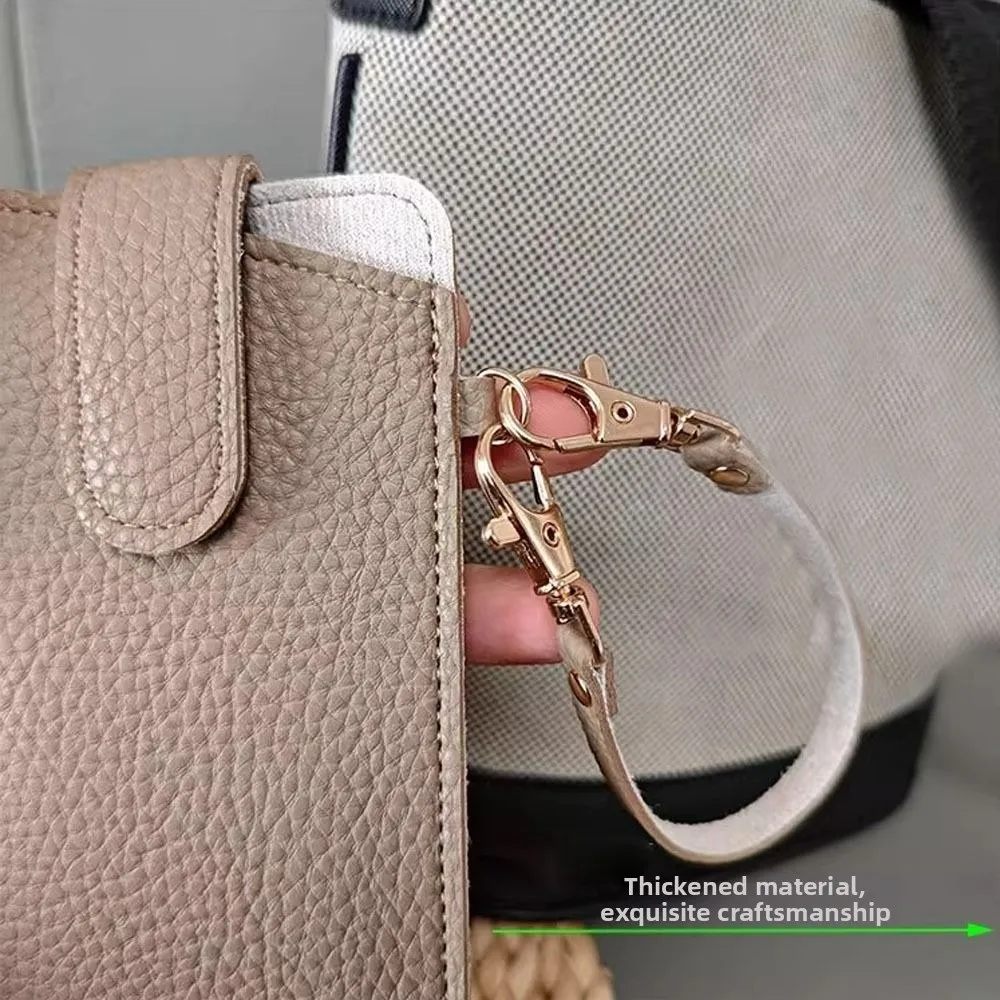 حقيبة تخزين النظارات الشمسية المصنوعة من جلد البولي يوريثان بلون سادة مع حبل نظارات شمسية معلقة وحقيبة نظارات شمسية محمولة متينة #5