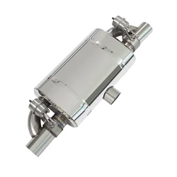 Valved Muffler Performance Exhaust Muffler Vacuum Valve Remote Control Center In Dual Out T Style Cutout 51 60 63 70 76mm