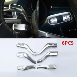 6PCS ABS Car Steering Wheel Wiper Lever Rod Sticker Cover Trim For Porsche Macan Cayenne Panamera Interior Accessories