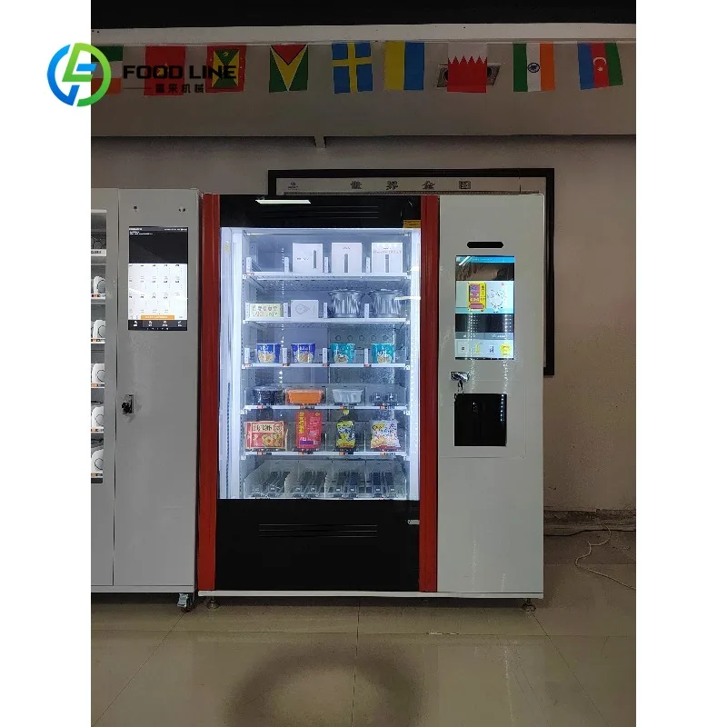 Customized Vending Machine Supplier Drinks Snacks Food Big Capacity Elevator Vending Machine Conveyor Belt