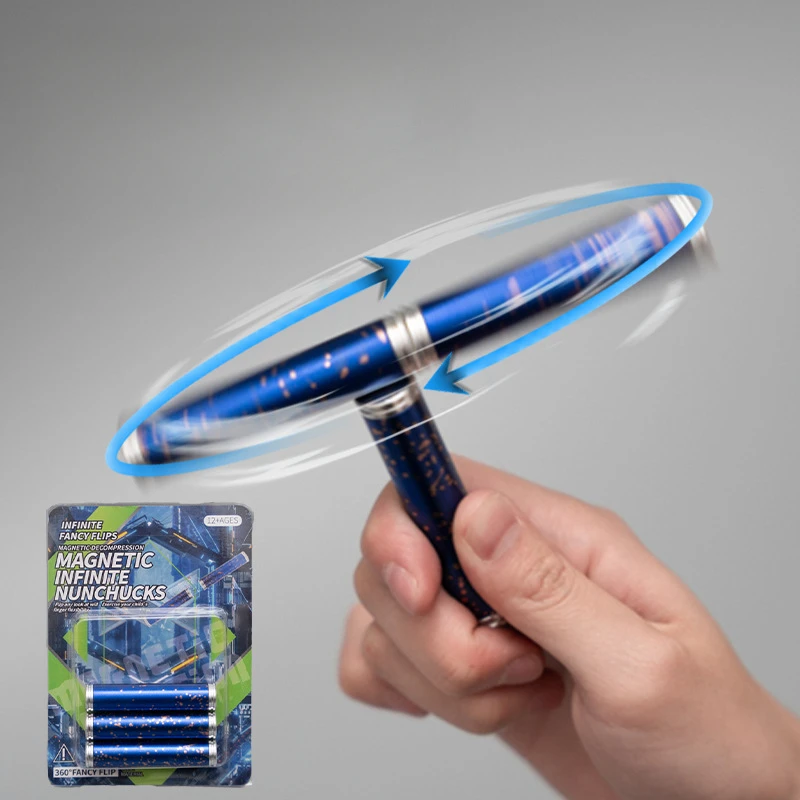 المغناطيسي ثلاثة قسم Cudgel EDC تململ الإجهاد الحد من اللعب سبيكة الإصبع الدورية سبينر الغزل العلوي تلميح Antistresse