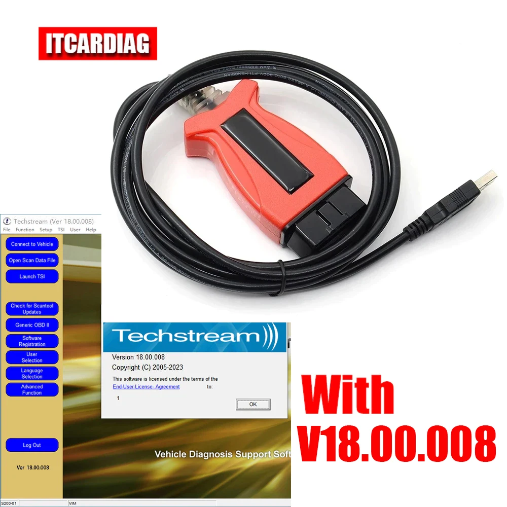 Volvo için V160 JLR Pro J2534 ve TOYOTA TIS Techstream 18.00.008 Win10 64Bit 3 in 1 OBD2 tarayıcı kablosu PK MINIVCI MINI VCI