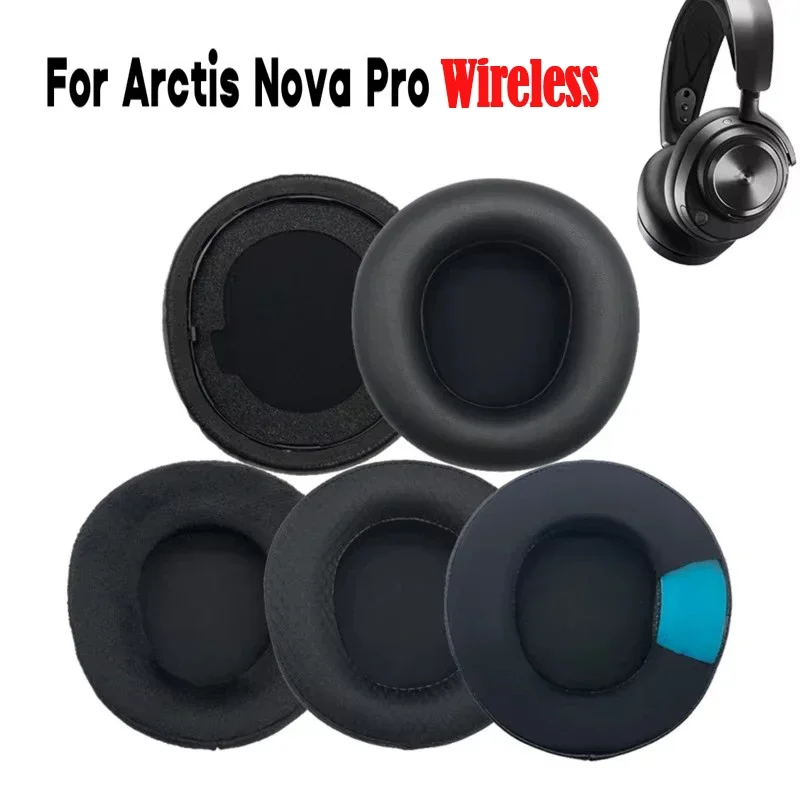 

1Pair Replacement Earpads Cushion for Steelseries Arctis Nova Pro Wireless Headset Headphones Leather Earmuff Ear Cover Earcups