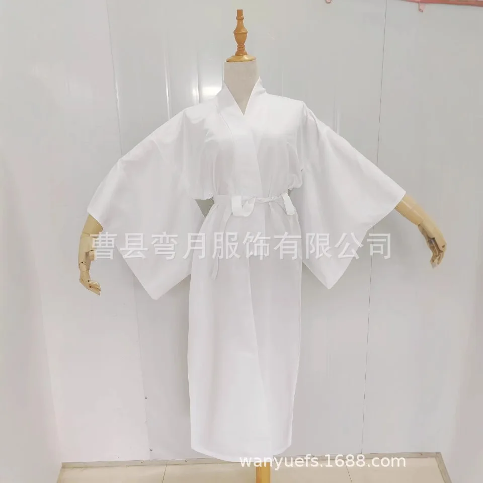 Japanese Traditional Kimono Juban Women White Yukata  Bottom Lining With Belt Haori Intimate  Inner Wear Underwear