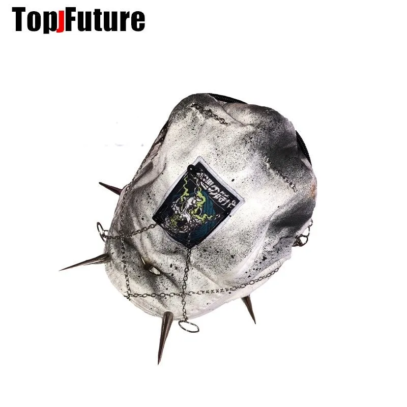 Harajuku Gothic Lolita Hat Women Punk Chain Subculture Spice Girl  Cap Hat Female Y2K Girls Accessories Spike Streetwear Sun hat