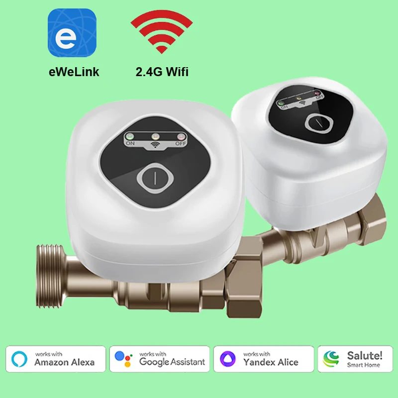 EWeLink APP Smart WiFi Water Valve WiFi Controller APP Remote Voice Control Work with Alexa Google Assistant DIY Home Automation